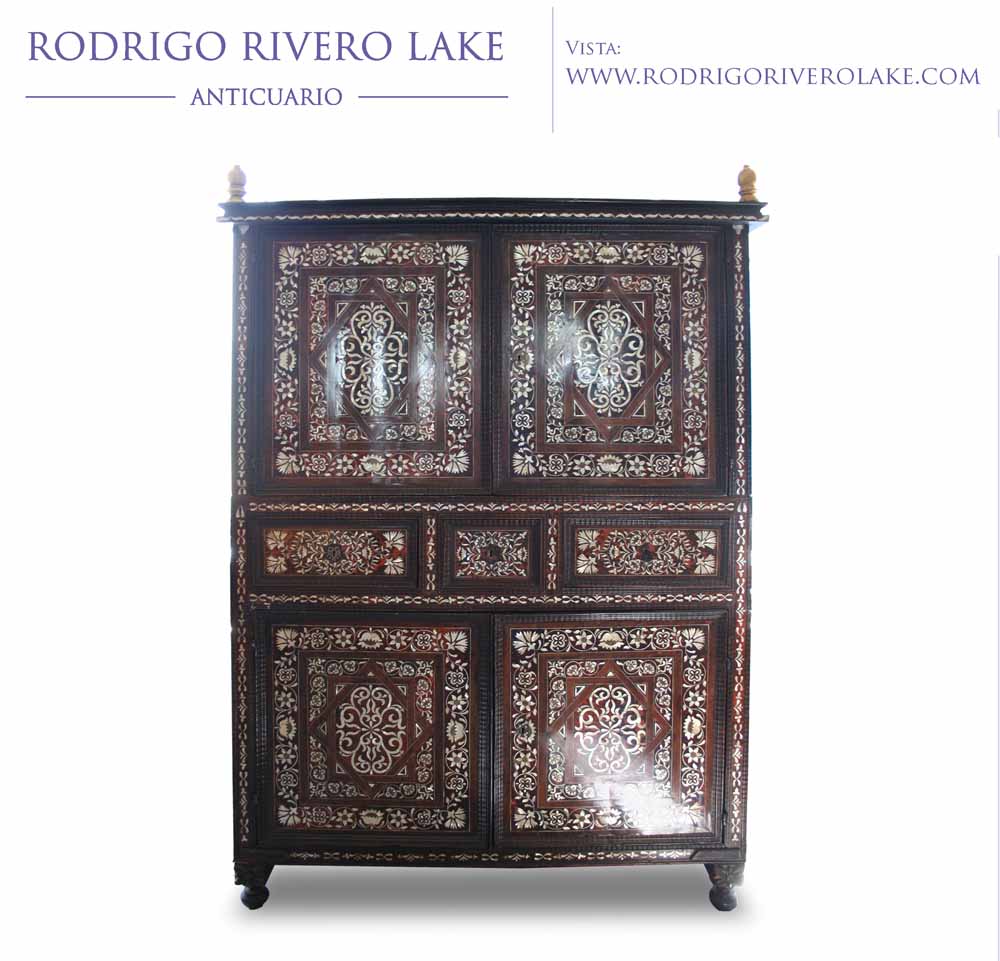 Antique wood wardrobe